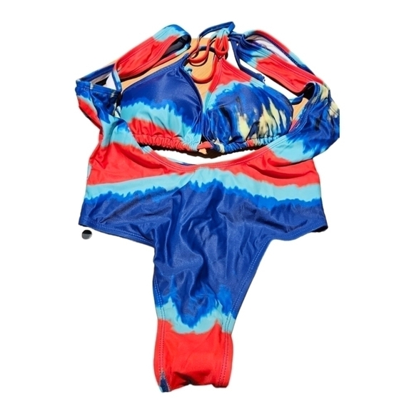 Kprdeo Two-Piece Swimsuit Thong Bikini Set Sport Size Small - Picture 8 of 9